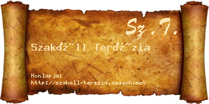 Szakáll Terézia névjegykártya