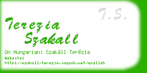 terezia szakall business card