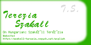 terezia szakall business card